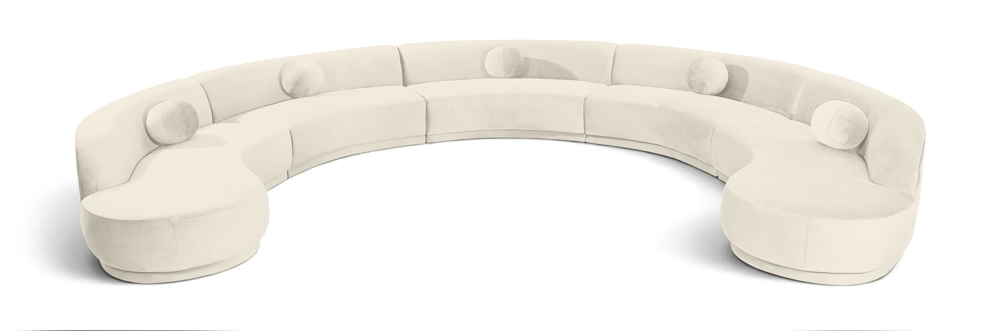 Avra - 192" Velvet Performance Fabric Upholstered Sectional