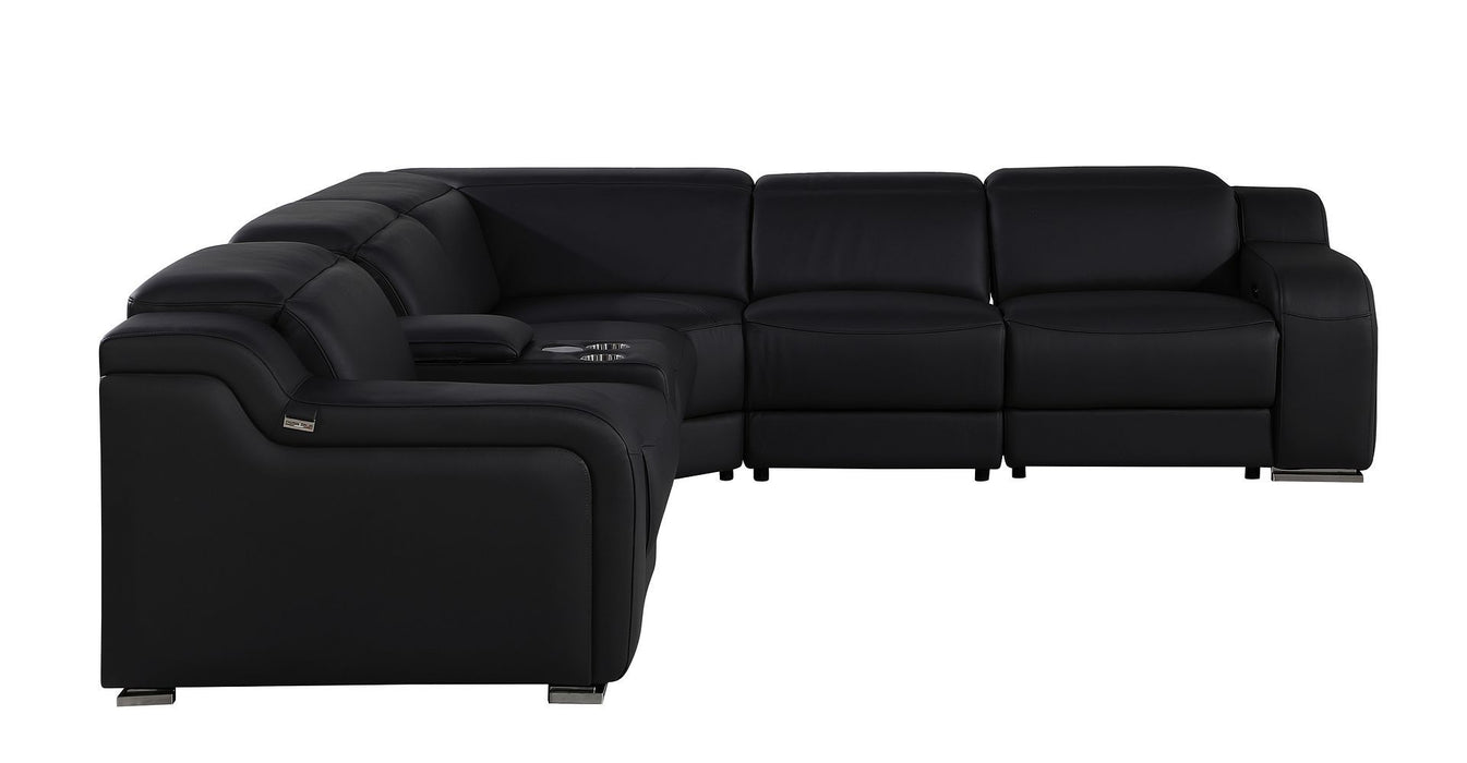 1116 - 6-Piece L-Shaped Sectional Sofa In With 3 Power Recliners & Power Headrests