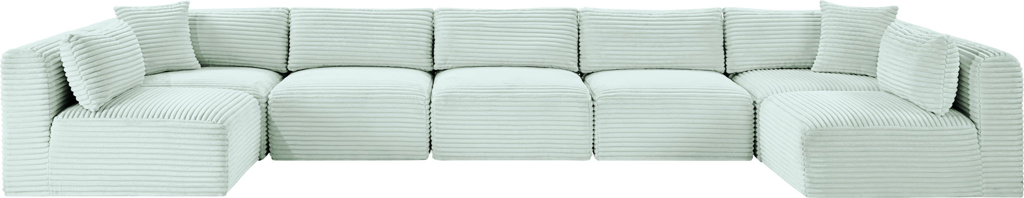 Shaggy - 7 Piece Modular U-Shaped Armless Sectional