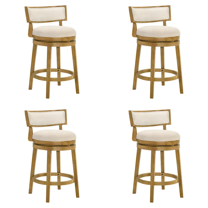 Noely - Modern Farmhouse Swivel Wood Counter Height Kitchen Bar Stool