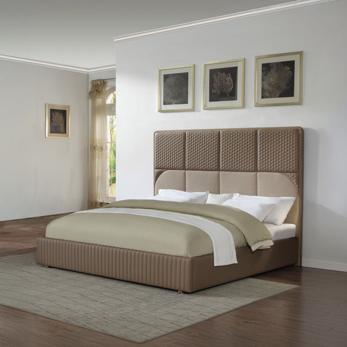 Marcelino - Eastern King Bed - Brown & Beige