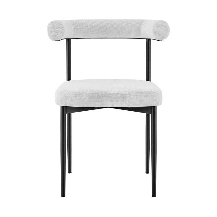 Veronica Shannon -Round Glass Dining Table Set - Matte Black Legs