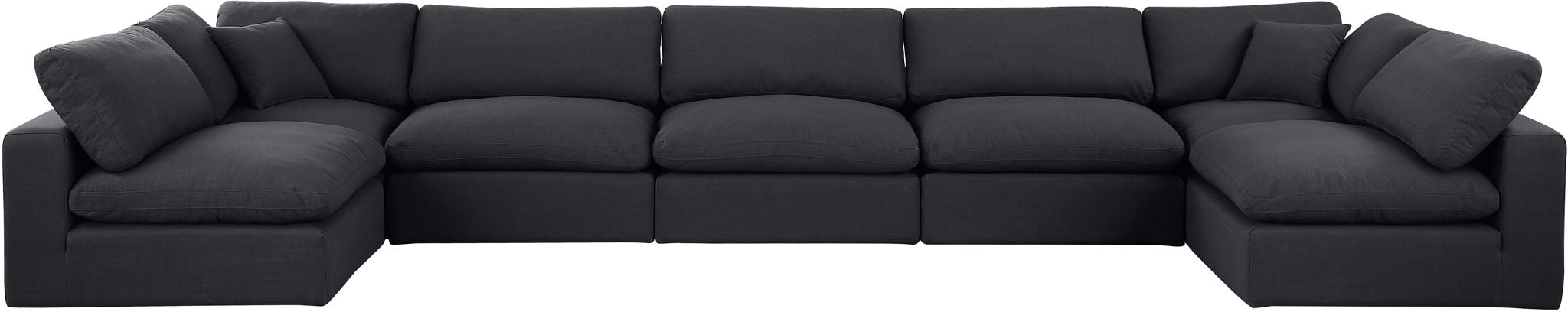 Comfy - 7 Piece Linen Modular Armless Sectional