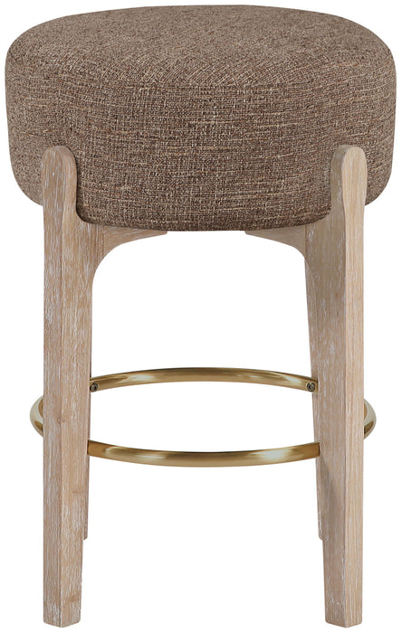 Torino - Backless Counter Stool With Brushed Natural Base (Set of 2)