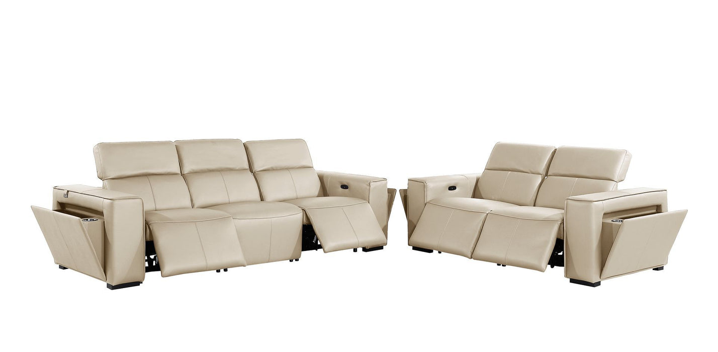 1224 - 5-Piece Modular Power Reclining Sofa And Loveseat Set In With 4 Power Recliners & Power Headrests