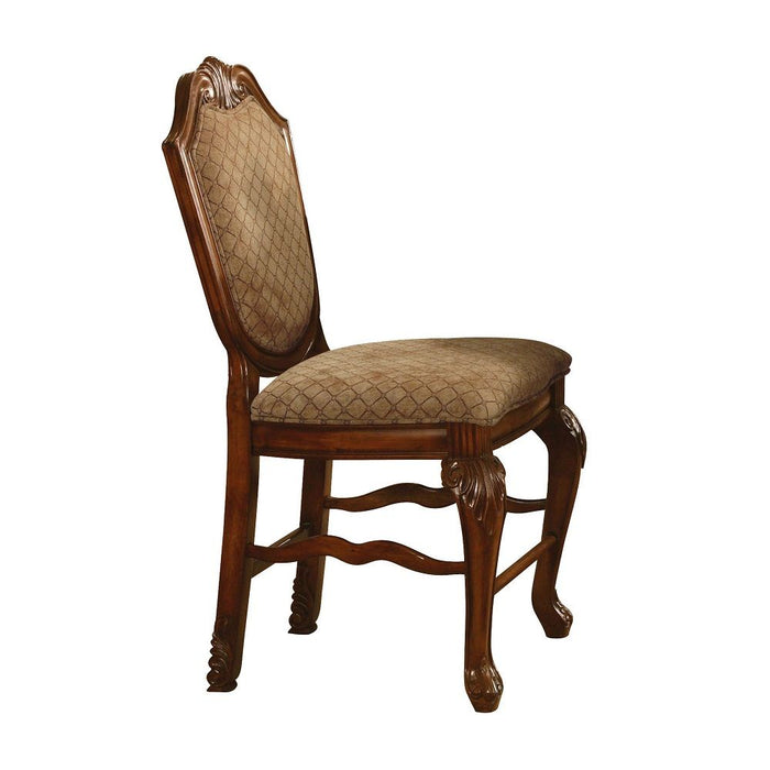 Chateau De Ville - Counter Height Chair (Set of 2) - Fabric & Cherry Finish