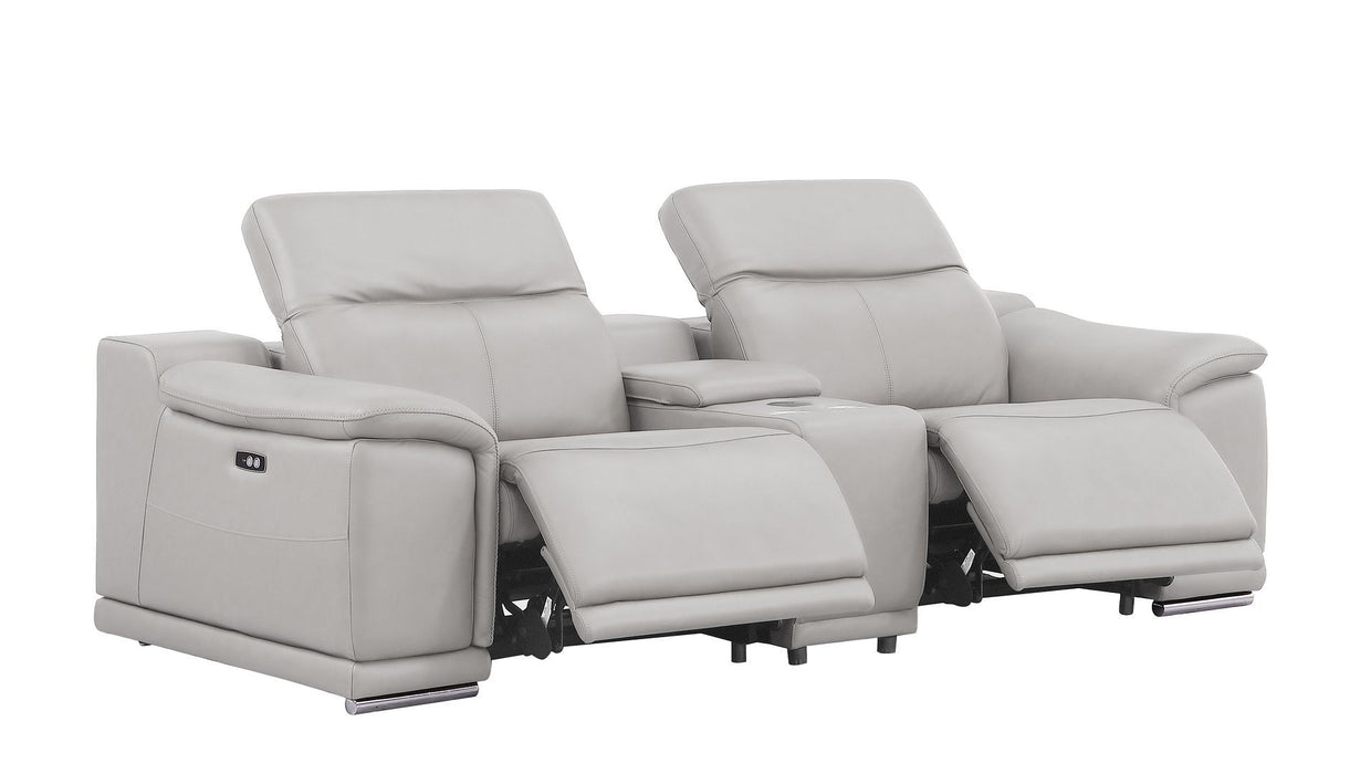 2679 - Genuine Leather Reclining Set (Sofa And Loveseat With 5 Power Recliners)