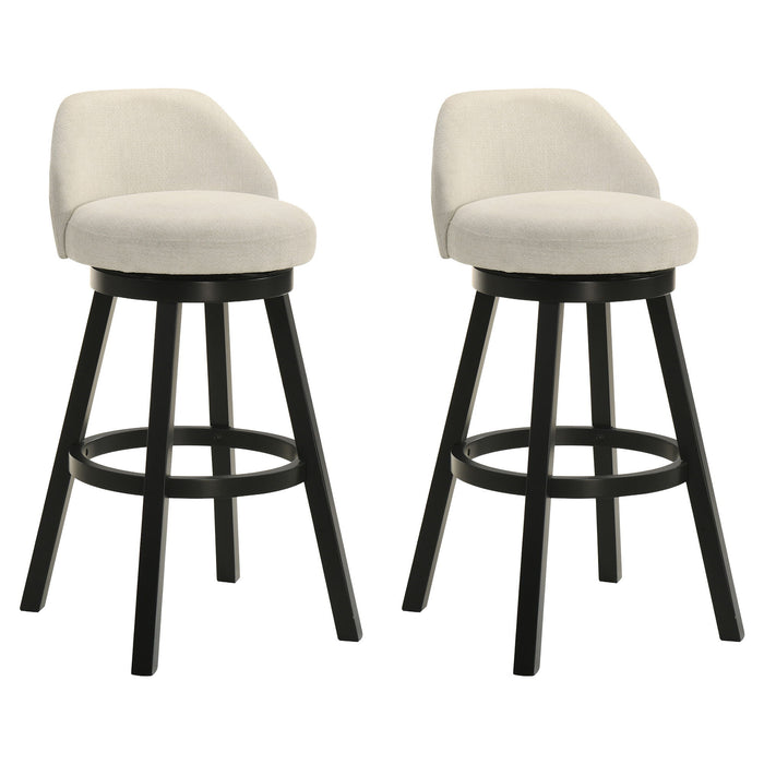 Erika - Modern Transitional Swivel Wood Bar Height Kitchen Bar Stool