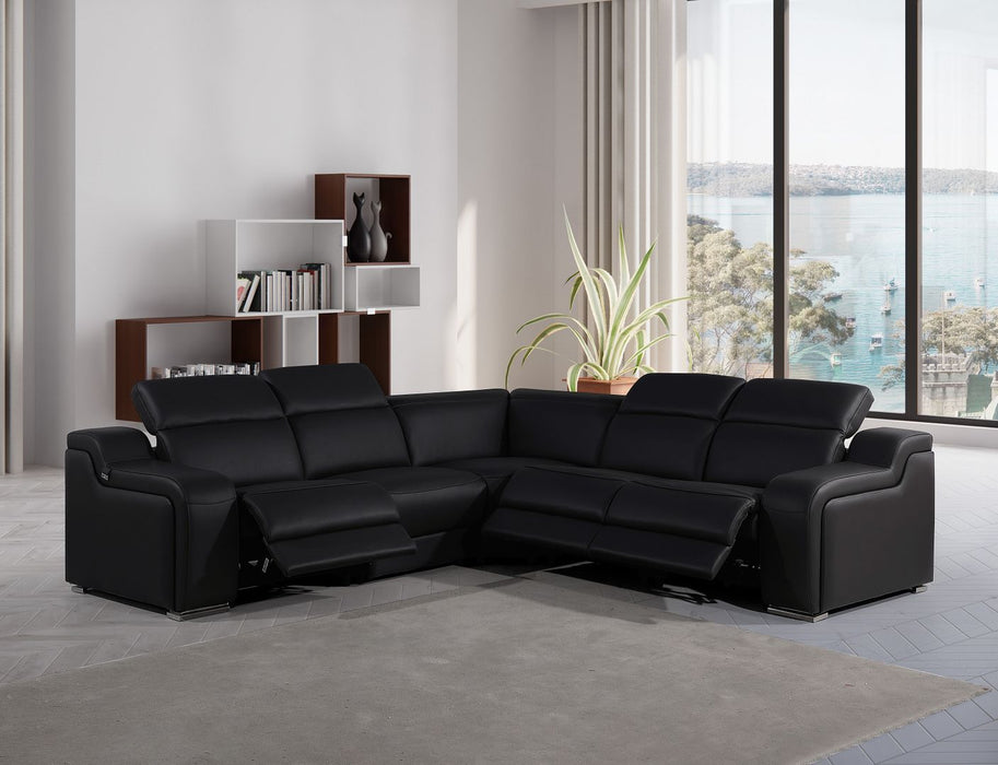1116 - 5-Piece L-Shaped Sectional Sofa In With 3 Power Recliners & Power Headrests