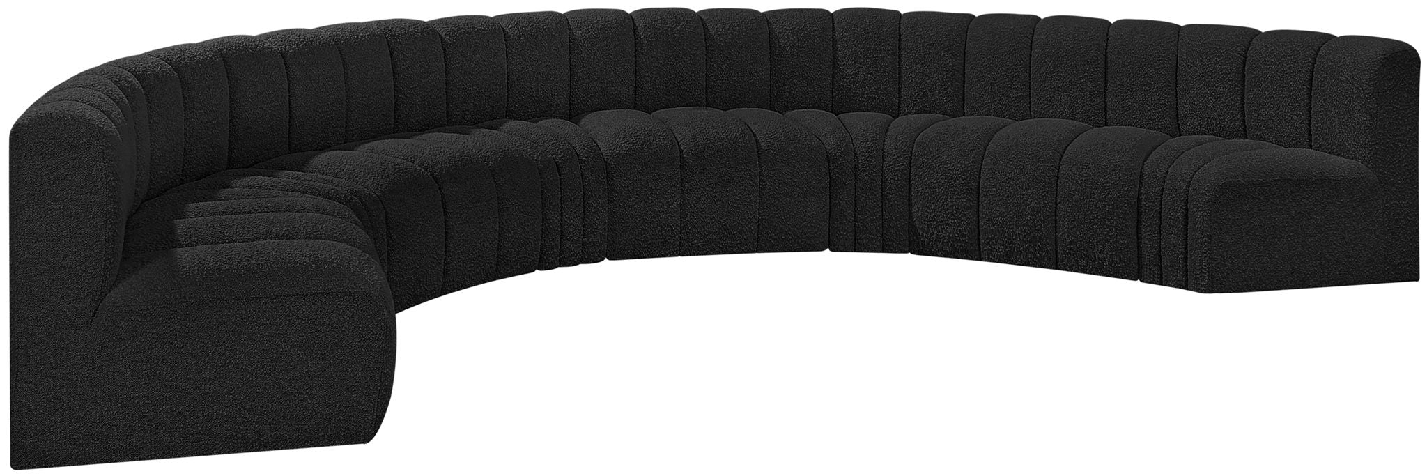 Arc - Boucle Fabric 8 Piece U-Shaped Modular Sofa