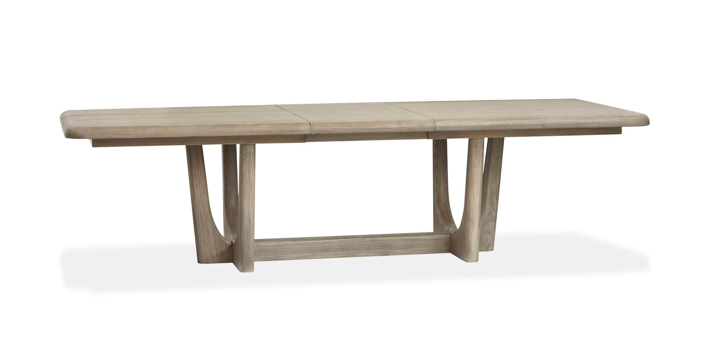 Braelyn - Extendable Trestle Dining Table - Dorian Gray