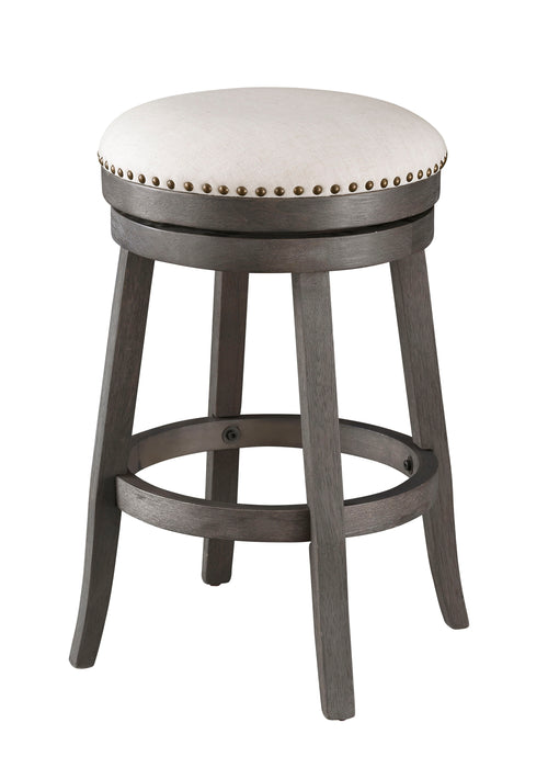 Kate - Swivel Counter Stools (Set of 2) - Barrett Gray / Cream Fabric