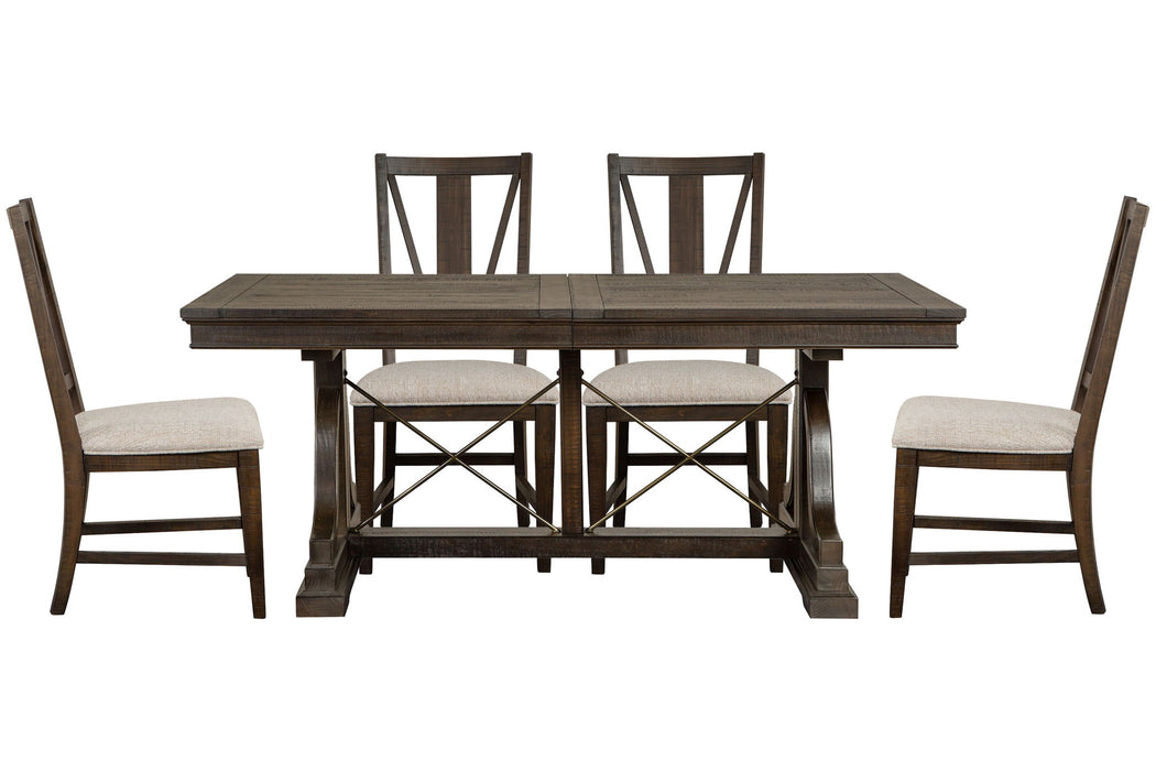 Westley Falls - Extendable Trestle Dining Table Set