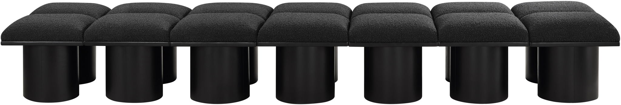 Pavilion - 14 Piece Modular Bench With Black Base