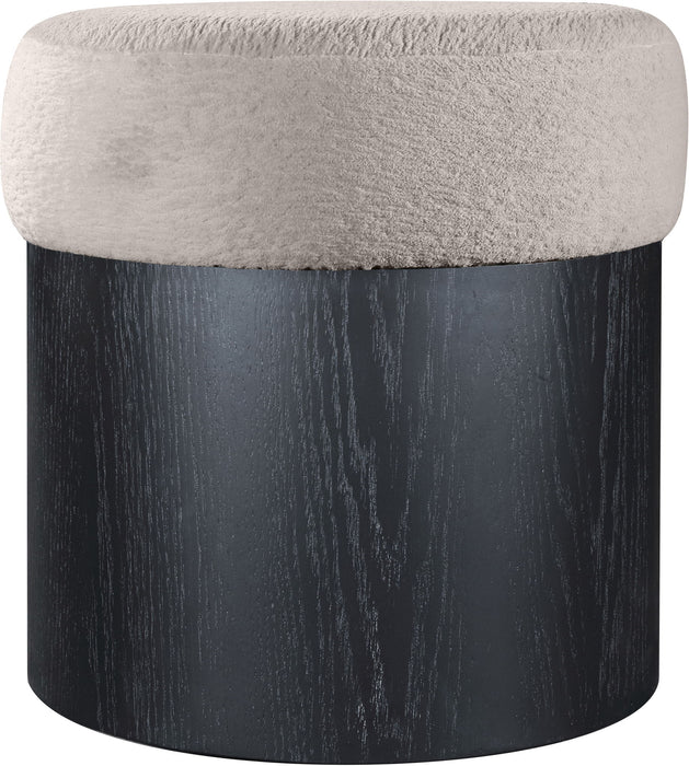 Nimes - Ottoman / Stool With Black Base