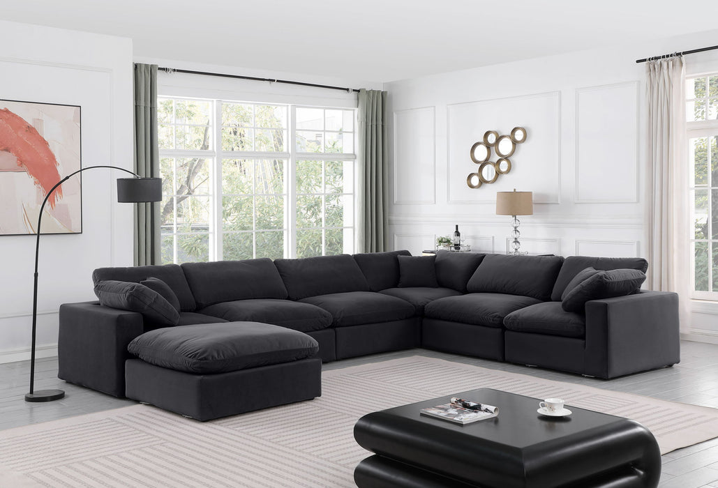 Comfy - 7 Piece Velvet Modular Sectional With Chaise