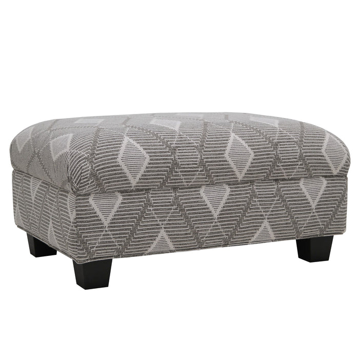 Carter - Accent Cocktail Ottoman - Fabric - Ink Dot