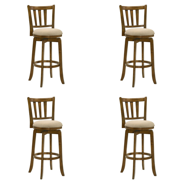 Wren - Modern Farmhouse Swivel Wood Bar Height Kitchen Bar Stool