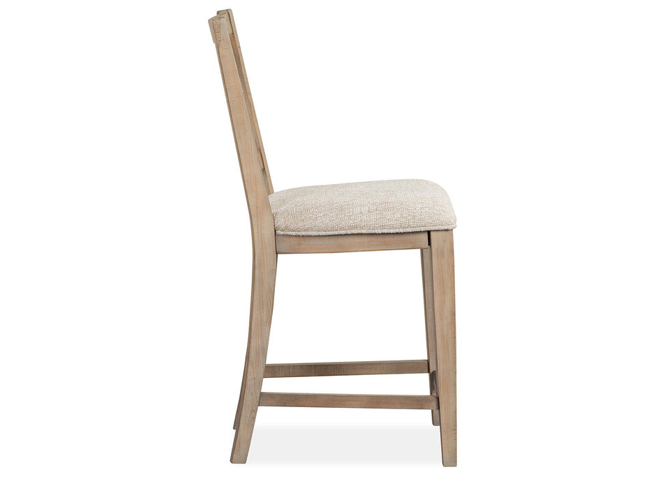 Paxton Place - Counter Chair With Upholstered Seat (Set of 2) - Dovetail Gray