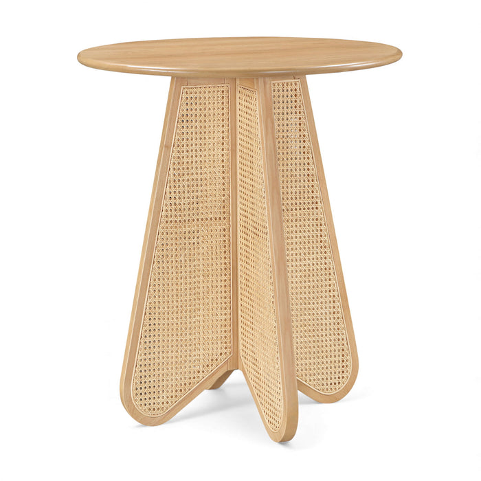 Butterfly - Solid Wood And Natural Cane Table With Natural Top