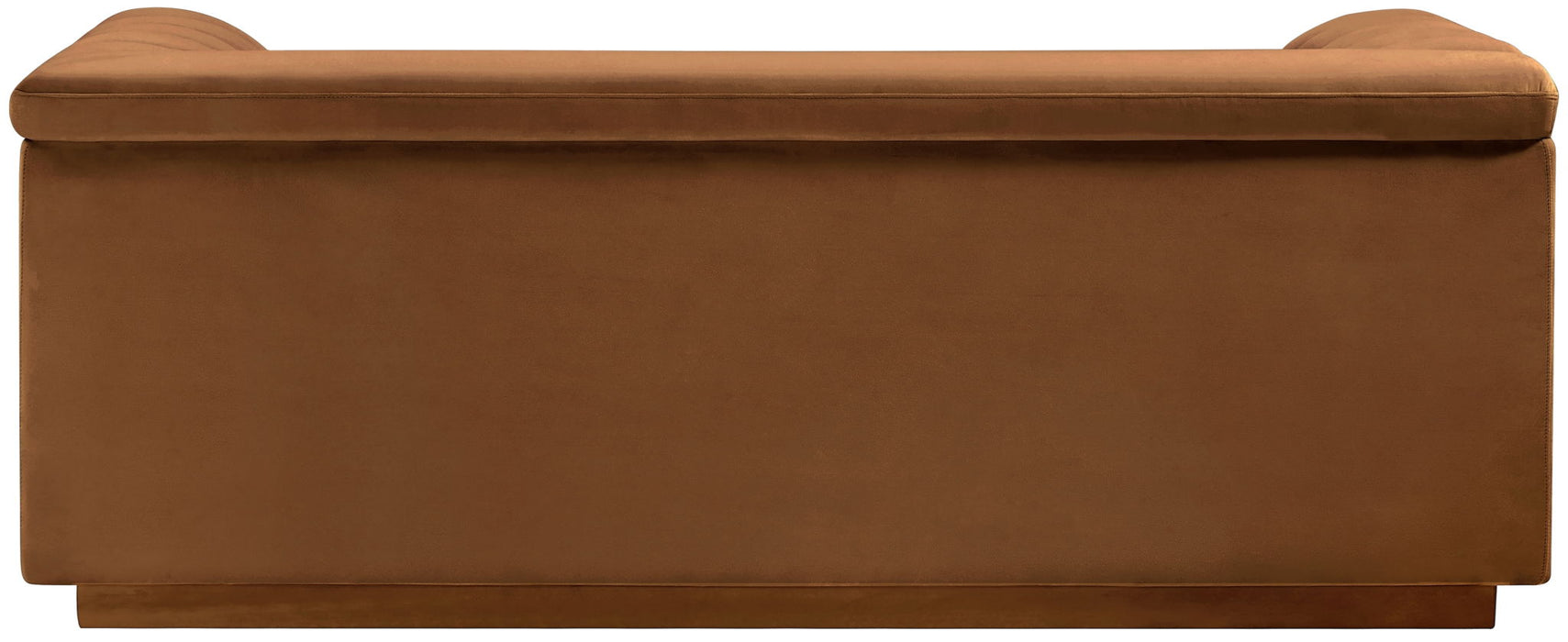 Cascade - Velvet Loveseat - Saddle