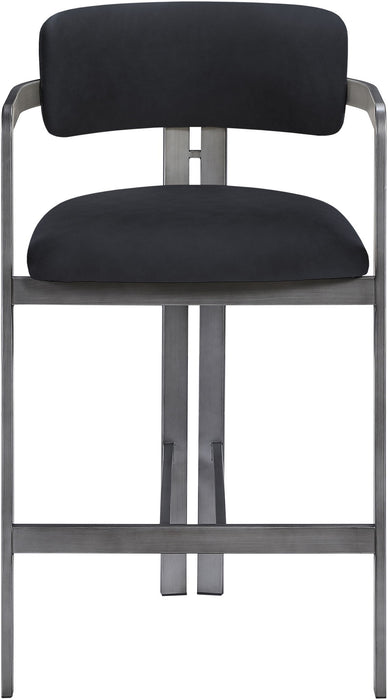 Aurum - Vegan Leather Upholstered Counter Stool With Gray Base