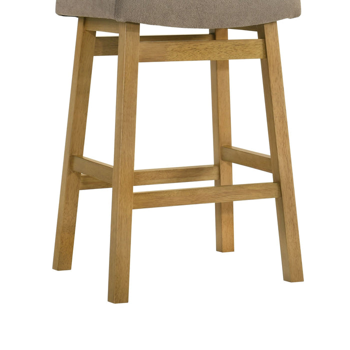 Lenon - Modern Farmhouse Wood Counter Height Kitchen Bar Stool