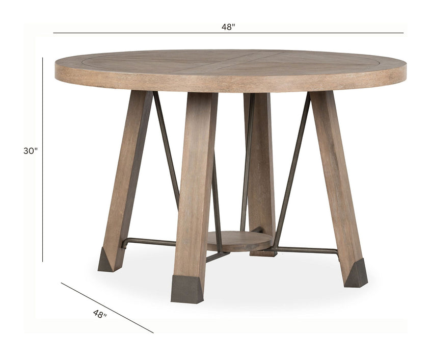 Ainsley - Round Dining Table - Cerused Khaki