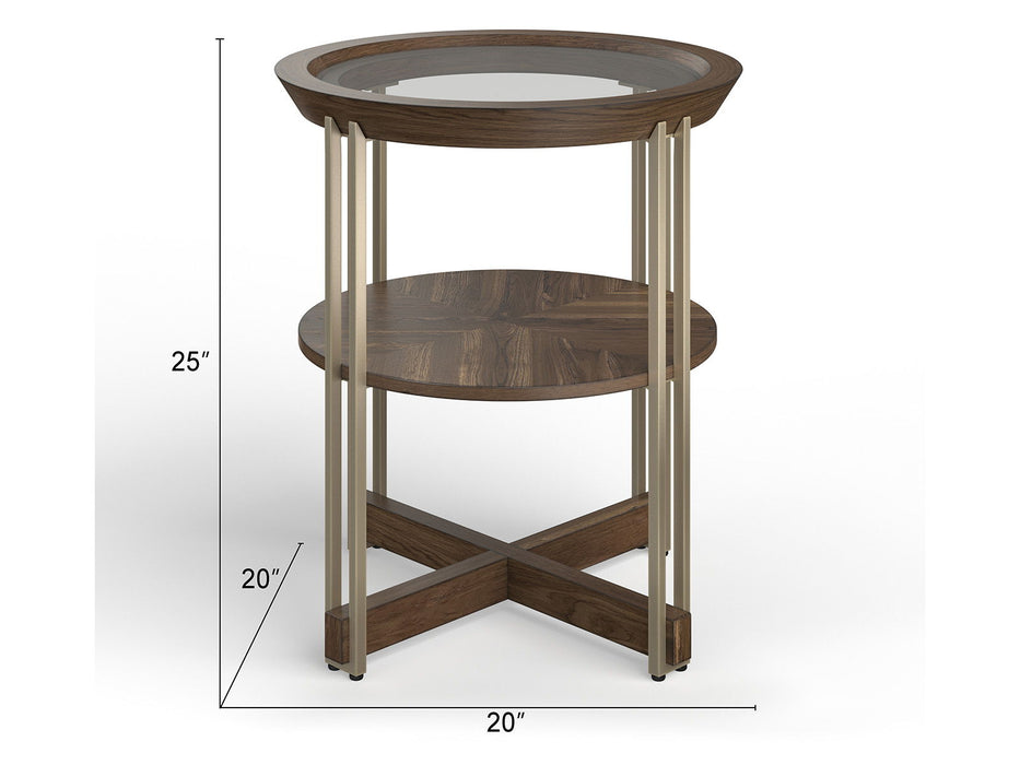Elora - Round End Table - Walnut
