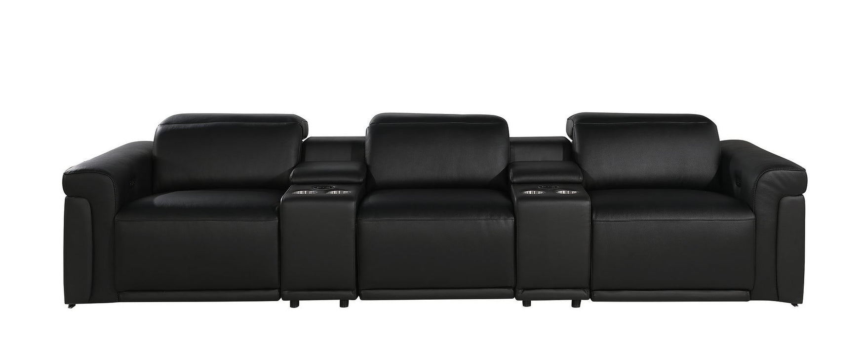 1126 - 5-Piece Modular Power Reclining Sofa In With 3 Power Recliners & Power Headrests