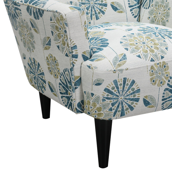 Flower Power - Accent Chair - Cascade Teal