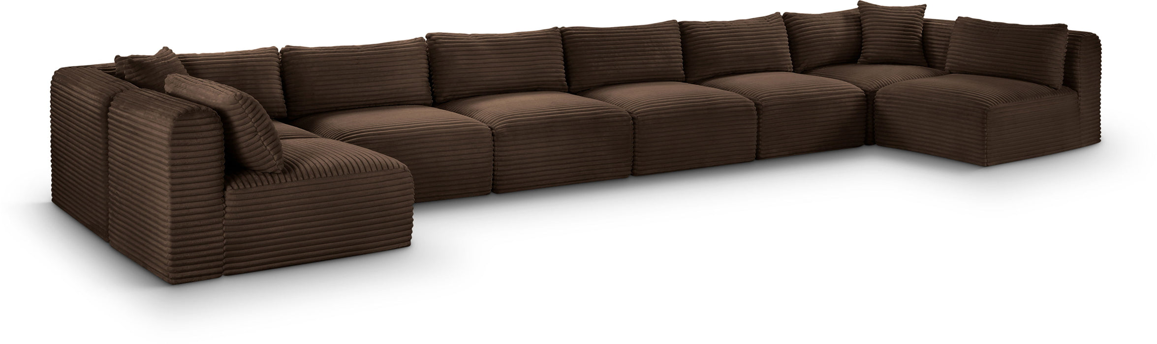 Shaggy - 8 Piece Modular U-Shaped Armless Sectional