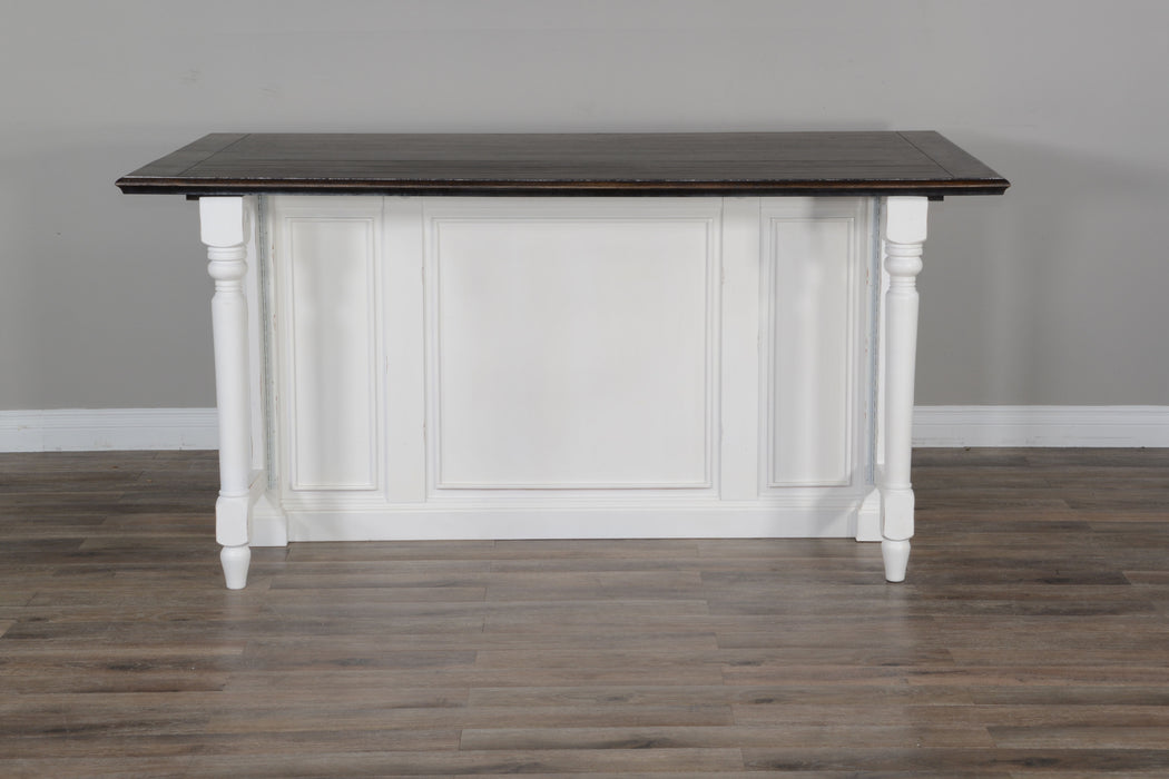 Carriage House - Kitchen Island - White / Dark Brown