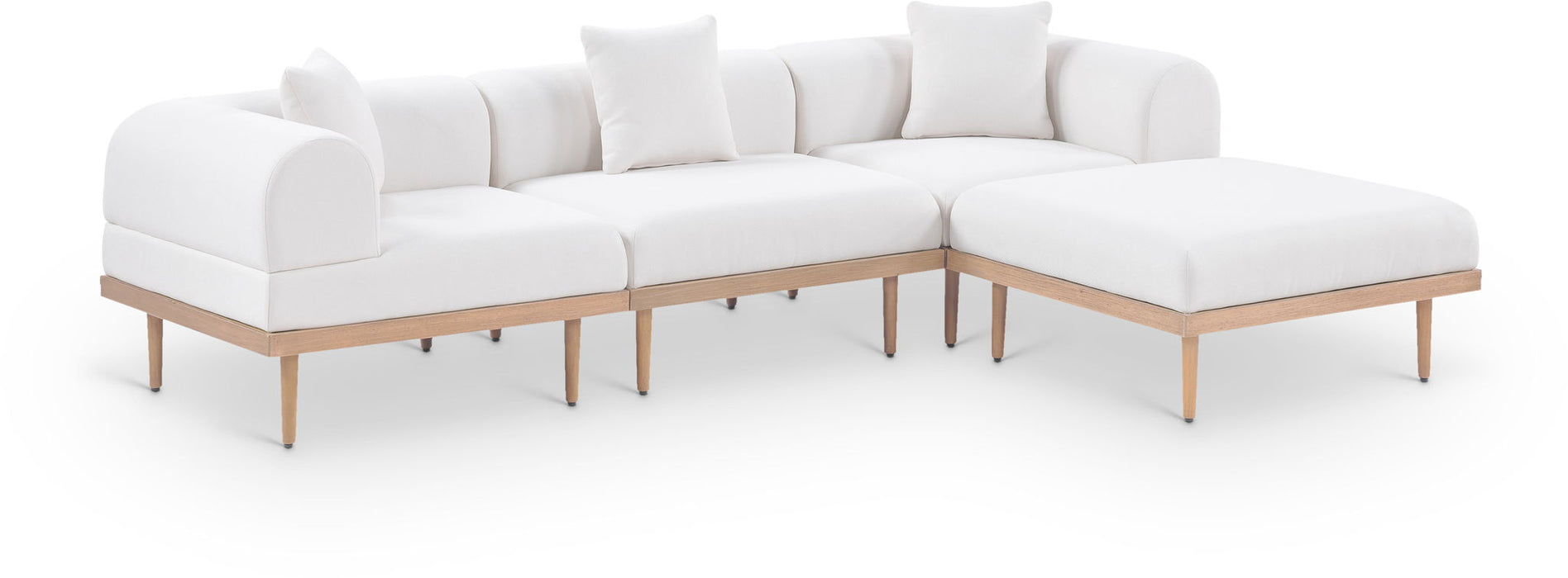 Laguna - 4 Piece 106.5" Upholstered Outdoor Patio Modular Sectional