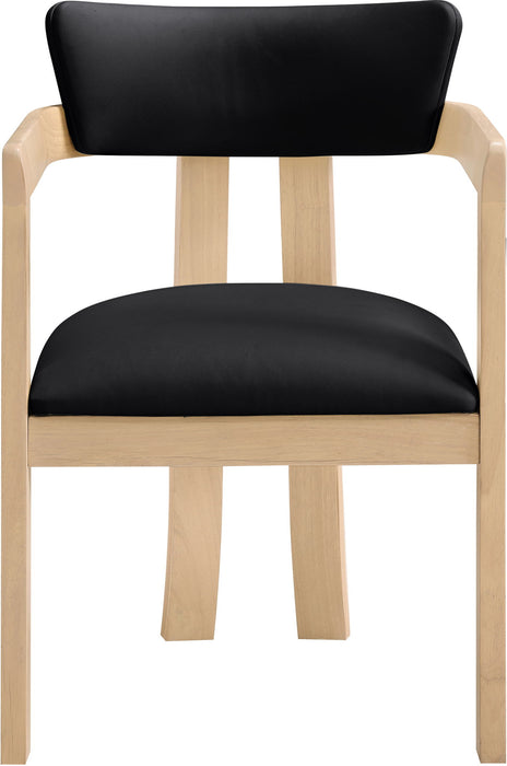 Lavrin - Vegan Leather Dining Arm Chair (Set of 2) - Natural Base