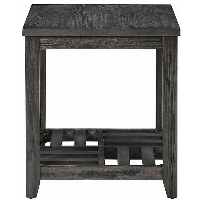 Cliffview - 1-Shelf Square Wood Side End Table - Gray