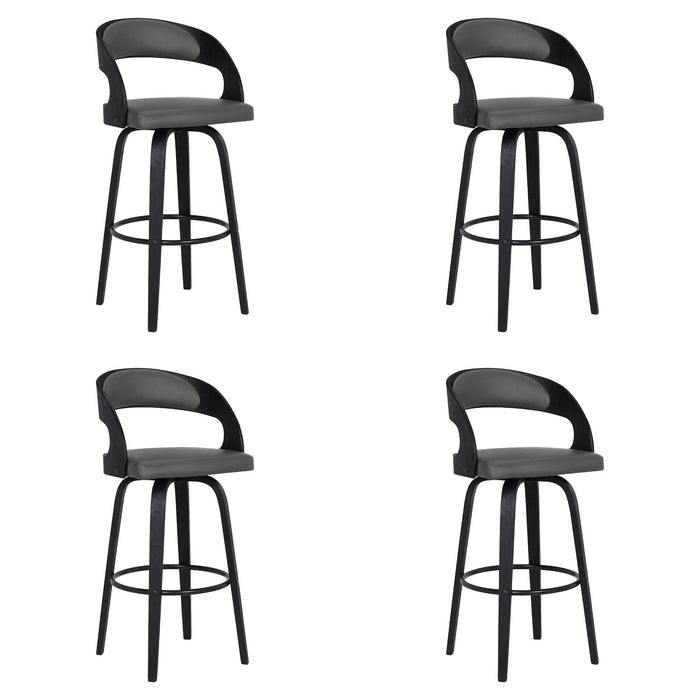 Shelly - 30" Bar Height Swivel Bar Stool With Black Frame