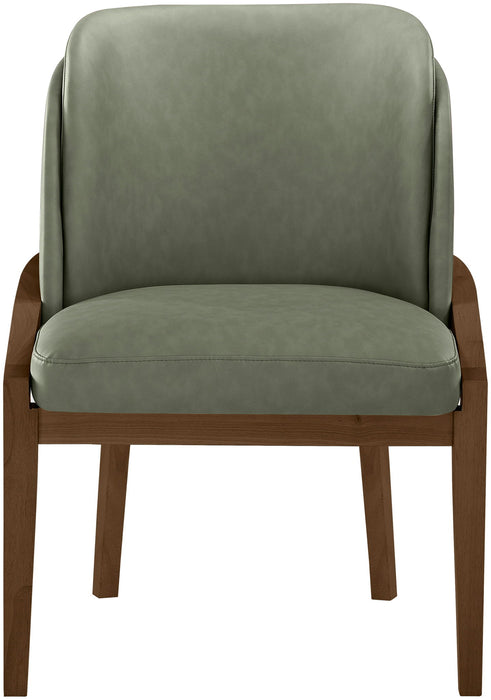 Navo - Vegan Leather Upholstered Dining Chair - Green