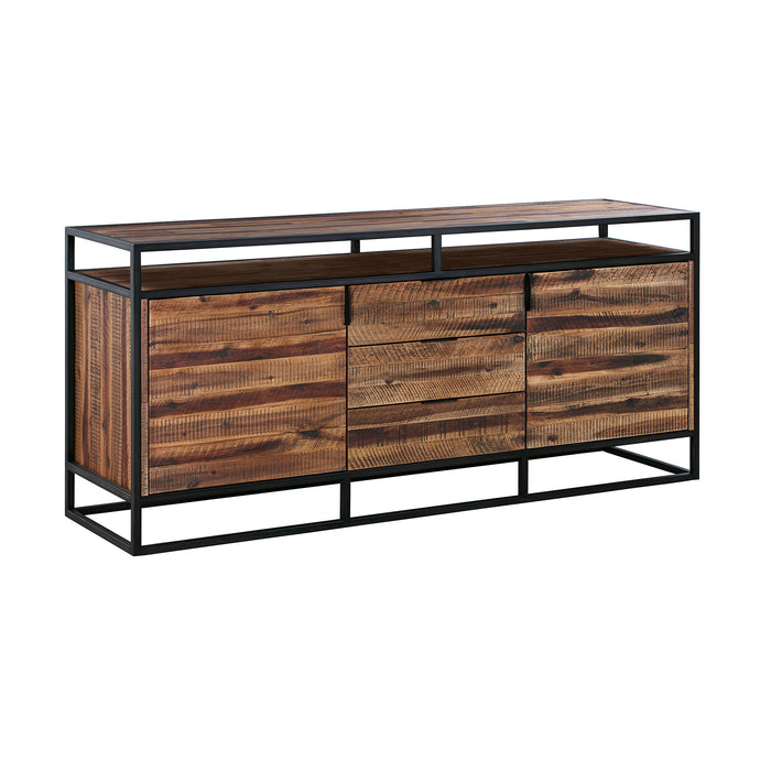 Ludgate - 3 Drawer Sideboard Buffet - Acacia / Black