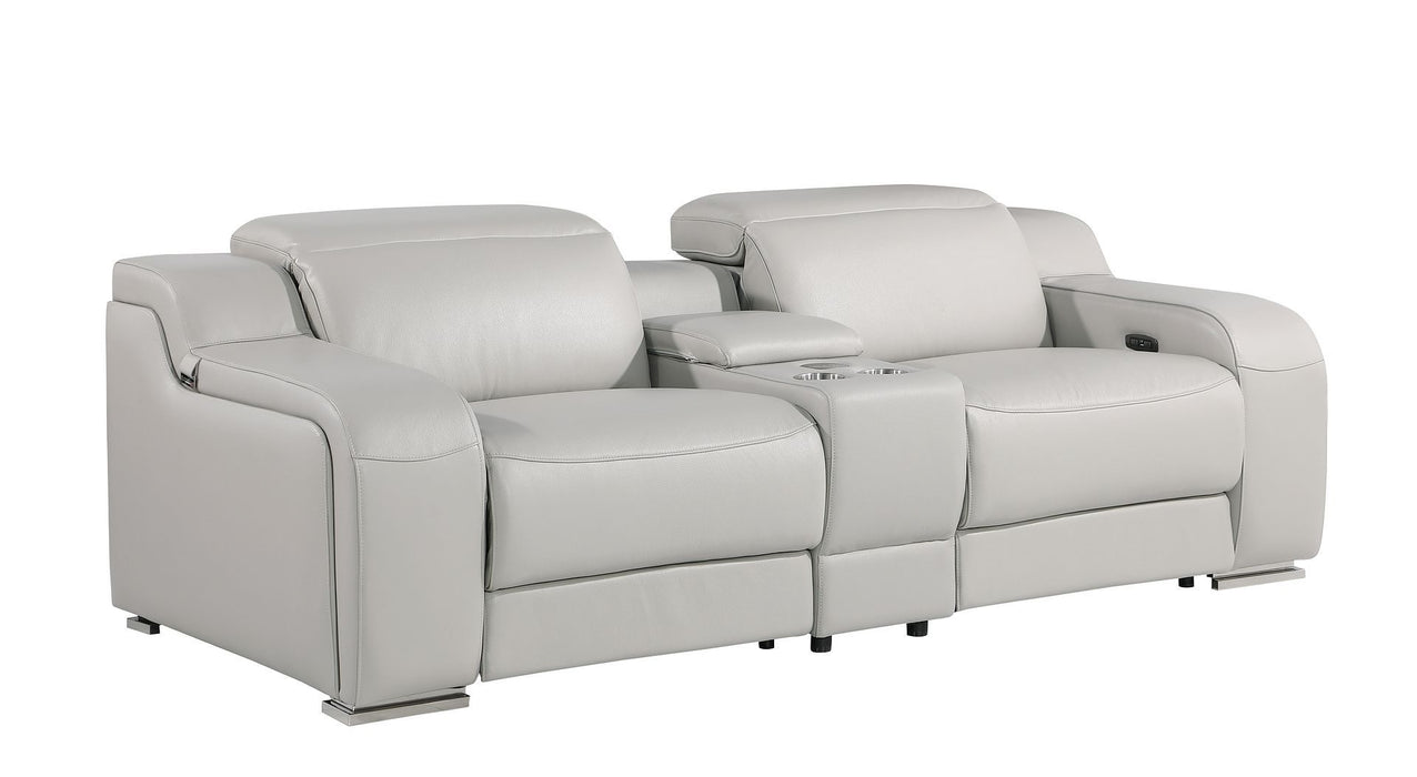 1116 - 3-Piece Modular Power Reclining Console Loveseat In With 2 Power Recliners & Power Headrests