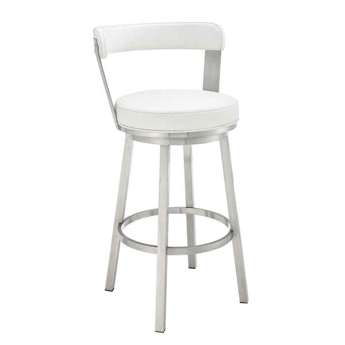 Bryant - Swivel Bar Stool With Silver Frame