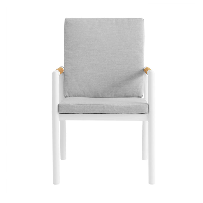 Royal - Aluminum And Teak Outdoor Dining Chair (Set of 2)