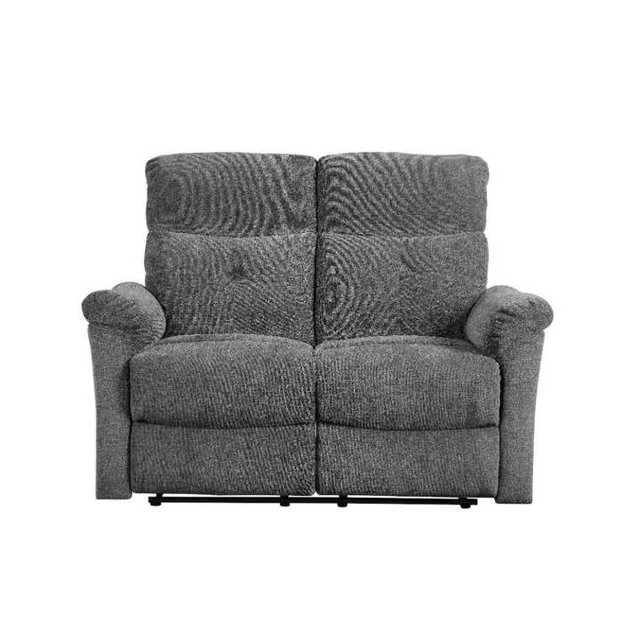Treyton - Motion Loveseat - Gray Chenille