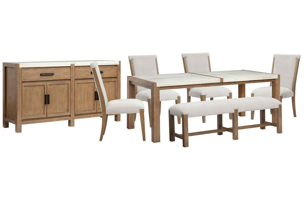 Plum Creek - 7 Piece Rectangular Dining Table Set