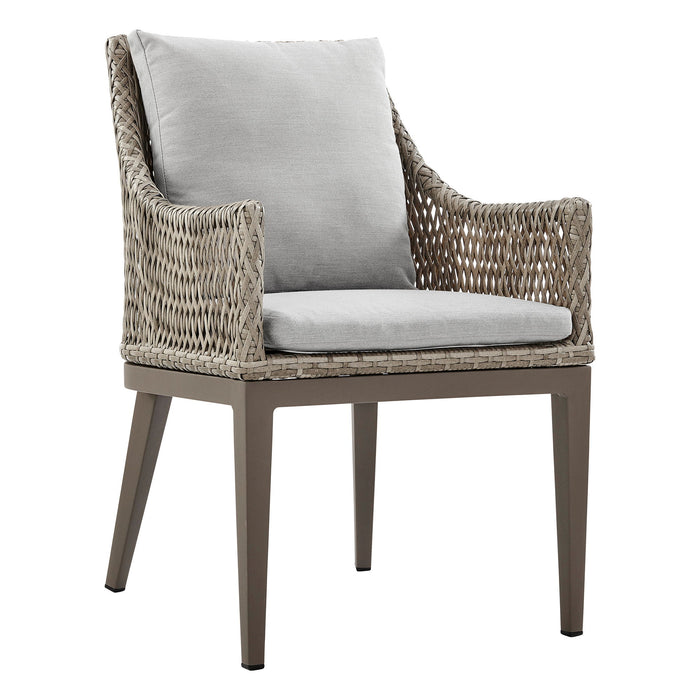 Grenada - 7 Piece Gray Aluminum Outdoor Dining Set With Gray Fabric