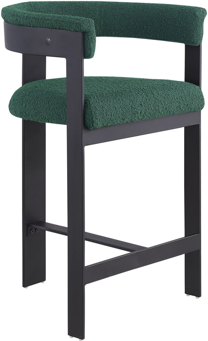 Romeo - Boucle Counter Stool With Black Base (Set of 2)