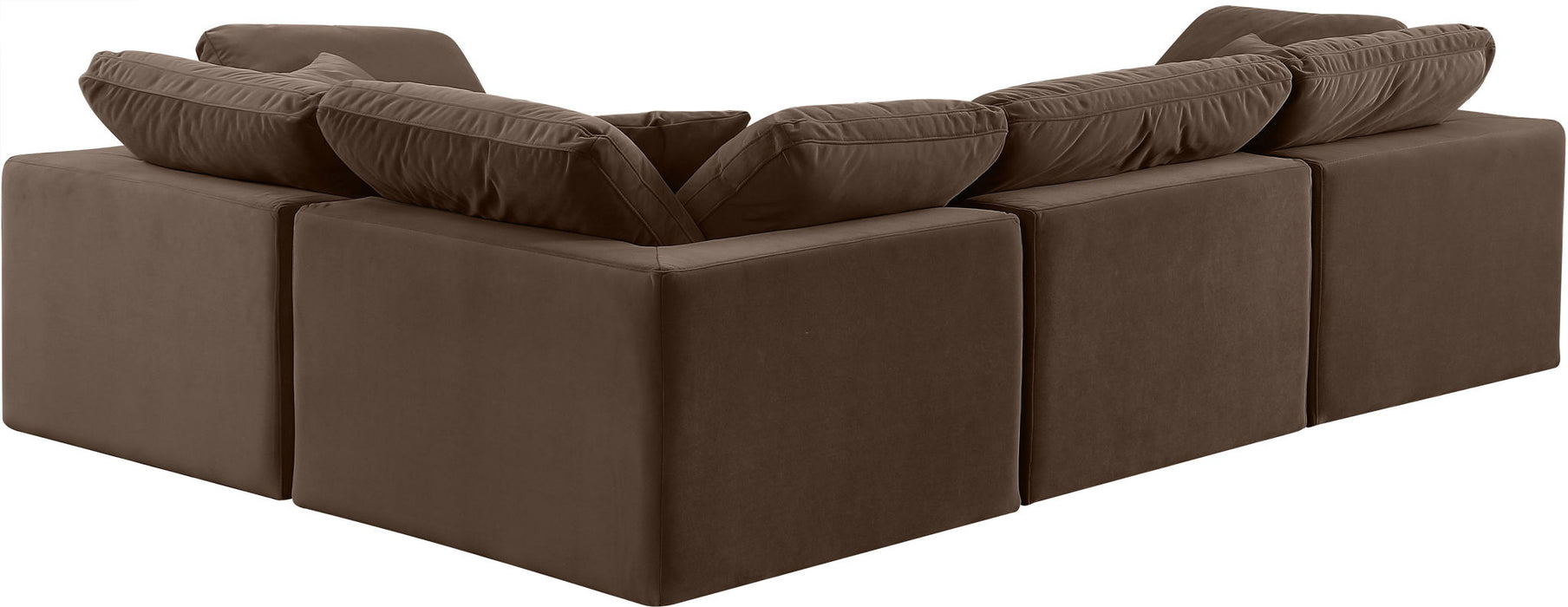 Comfy - 4 Piece Velvet Modular Sectional