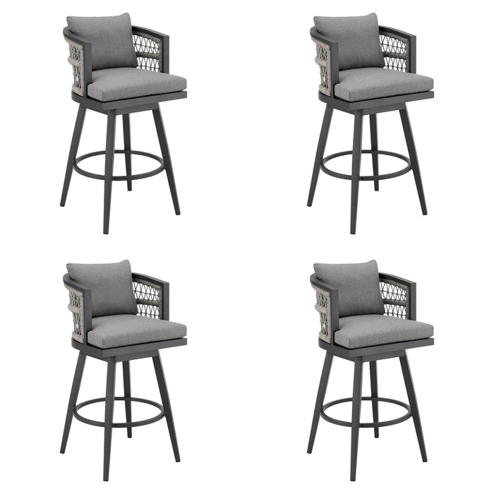 Zella - Outdoor Patio Swivel Bar Stool Set