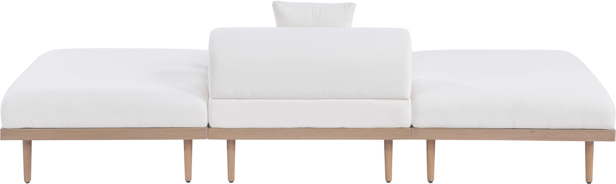 Laguna - 3 Piece Resilient Water Resistant Fabric Outdoor Patio Armless Modular Sofa