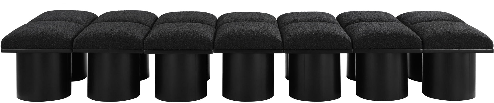 Pavilion - 14 Piece Modular Bench With Black Base